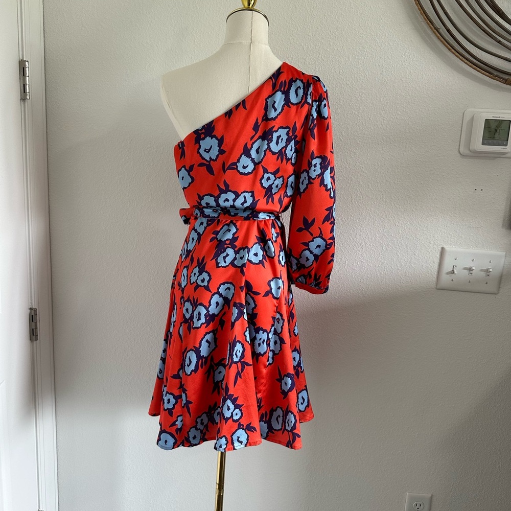 Floral One-Shoulder Dress